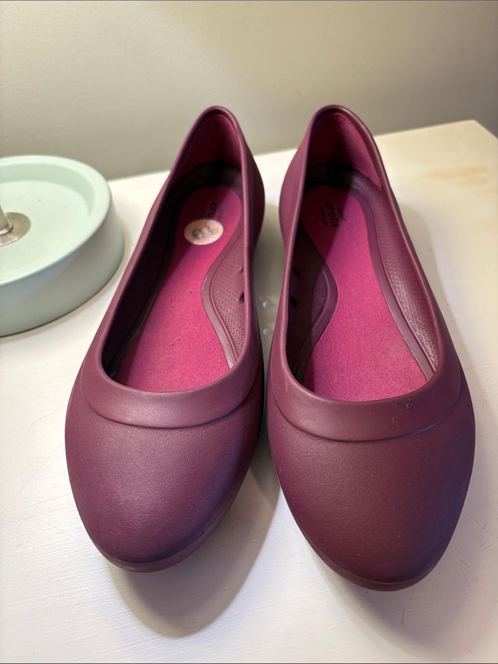 Women's Crocs size 10 Berry Casual Slip-On Ballet Flats